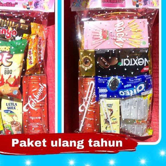 

♂ Bingkisan ulang tahun Paket snack full + nametag ➳
