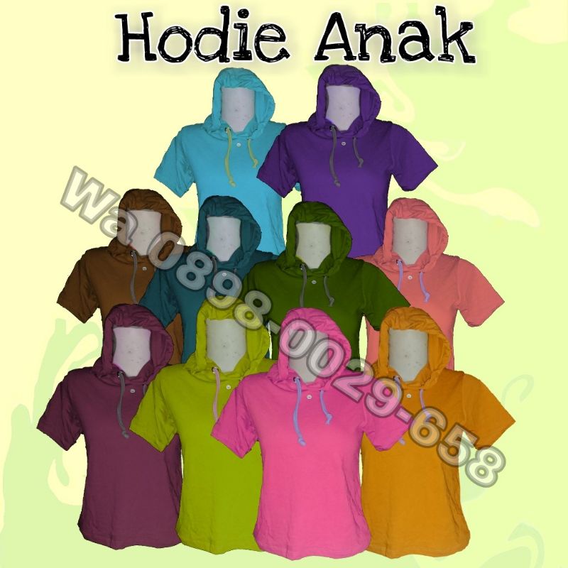 hodie anak tangan pendek