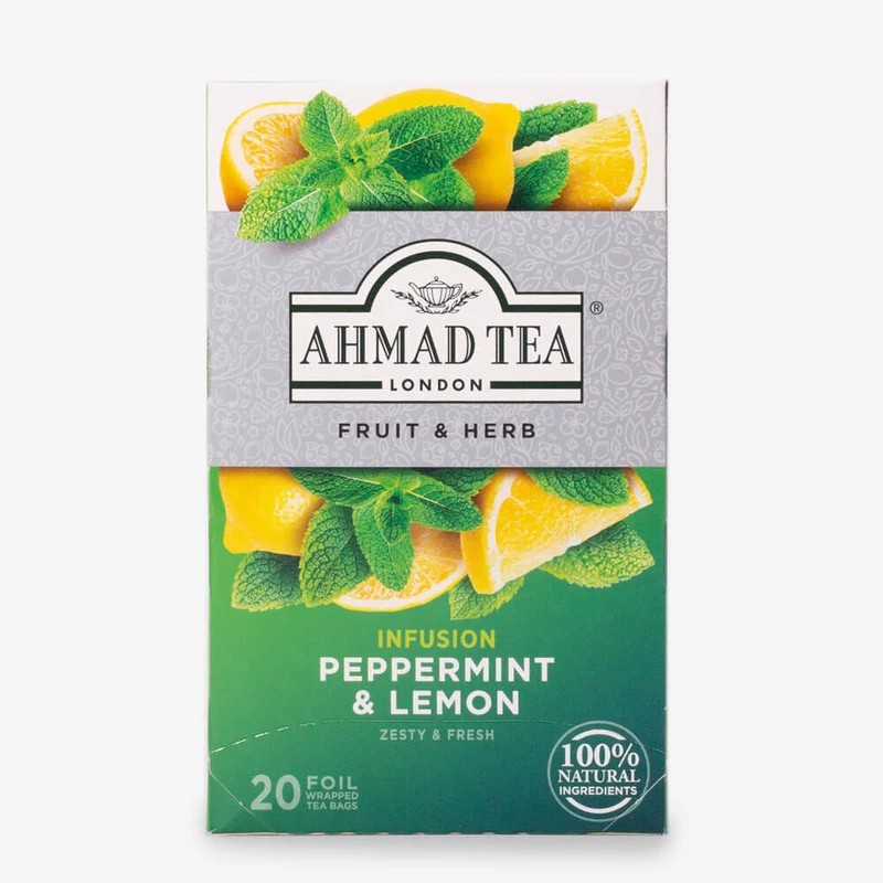 

AHMAD TEA Fruit & Herb Peppermint & Lemon Infusion 20 Foil Bags