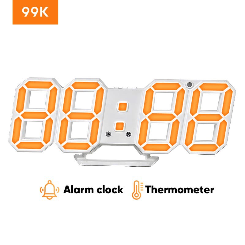 99K Jam Dinding Digital 3D Clock LED Wall Dekorasi Meja