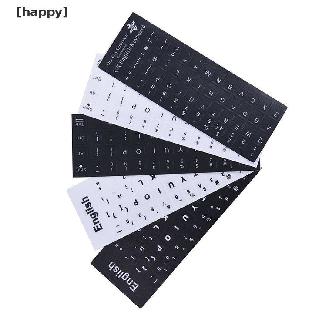 Ha Stiker Keyboard Bahasa Inggris Warna Hitamputih Untuk Komputer Pclaptop