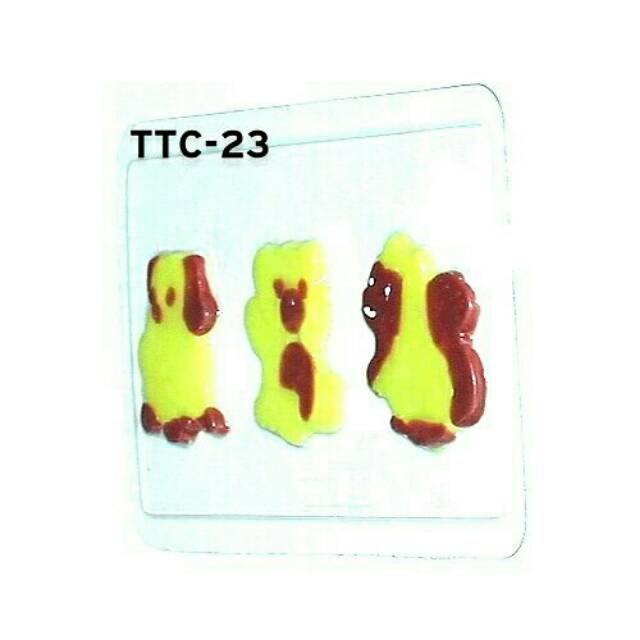 Mika Plastik High Quality Cetakan Coklat Bentuk Hewan Anjing Beruang Monyet / Puding Jelly / TTC 23