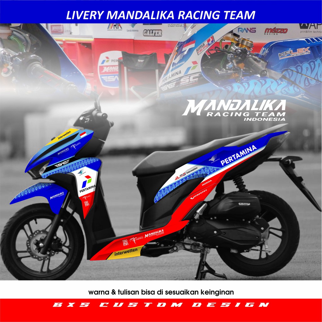 STICKER DECAL FULL HONDA VARIO NEW LIVERY MANDALIKA RACING TEAM SAG