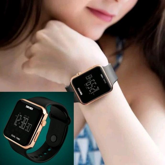 Jam Jm Tangan Wanita Kotak Original SKMEI Digital Anti Air Jam Cewek Star Seller Termurah