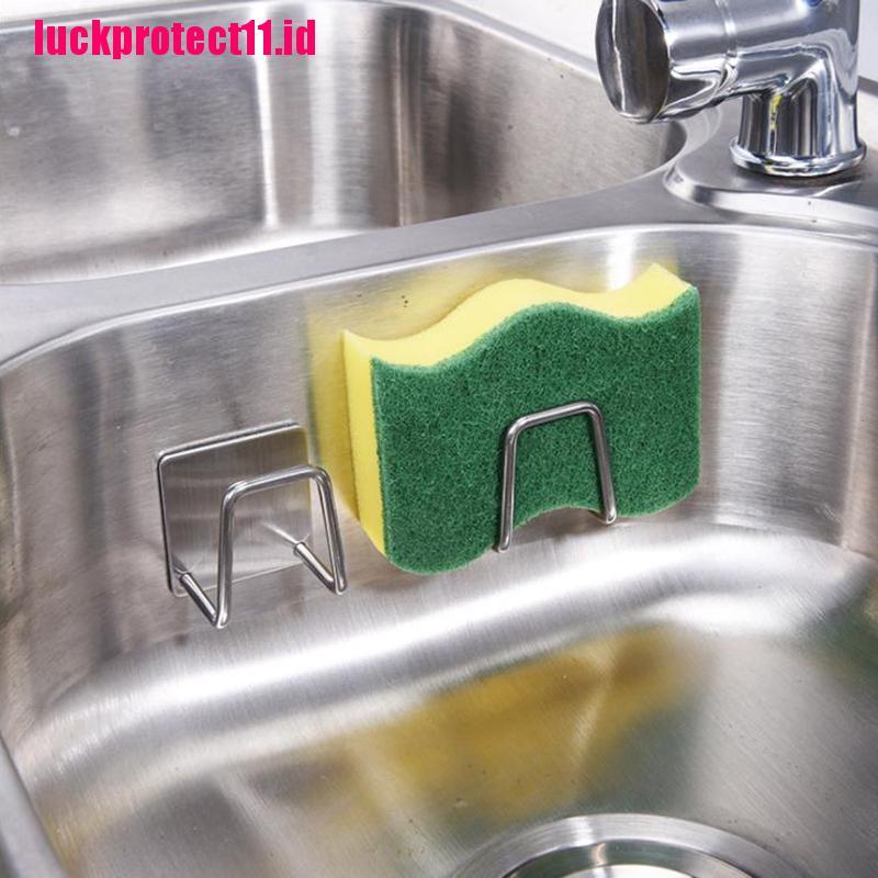 (LUCK11) Rak Holder Spons Cuci Piring Bahan Stainless Steel Untuk Dapur