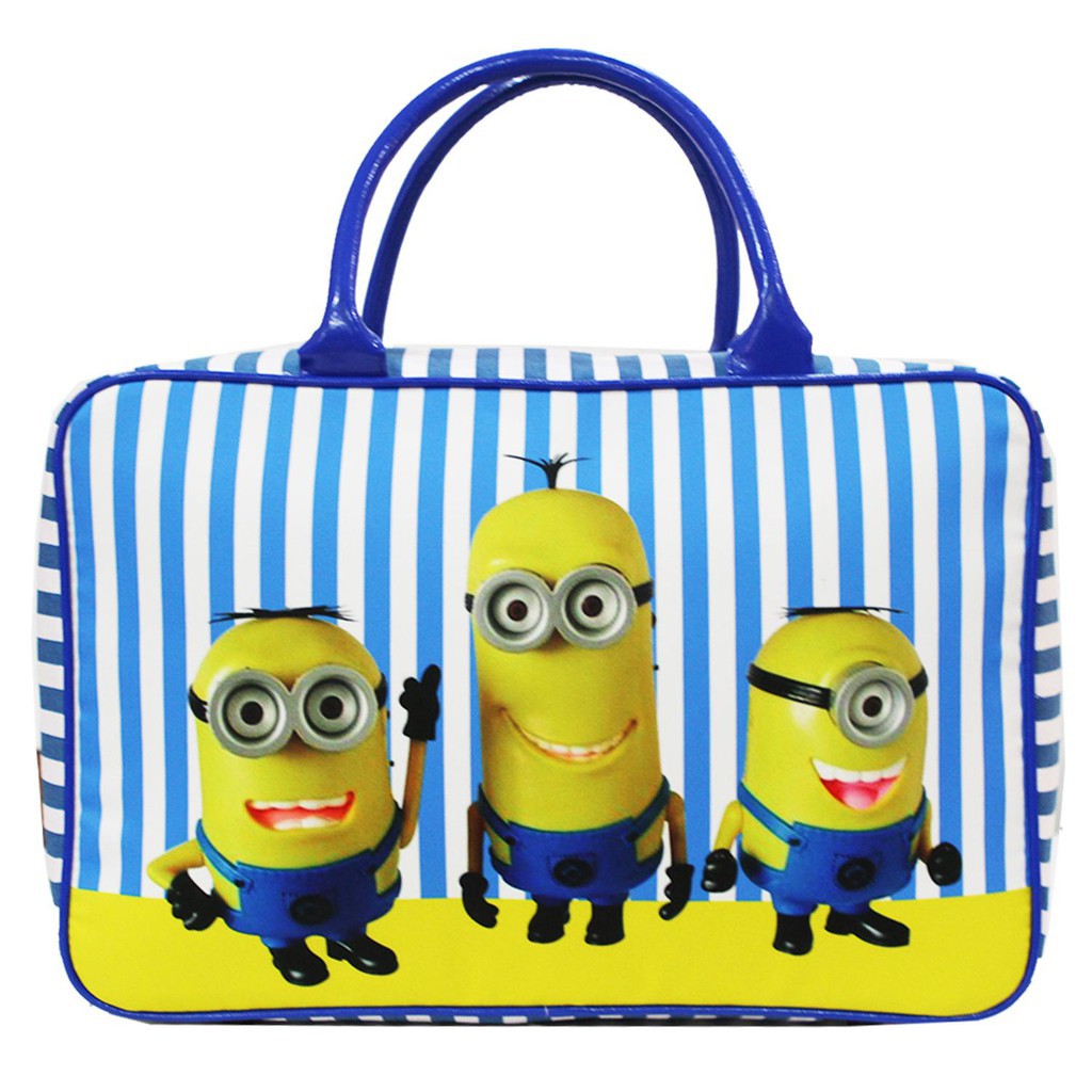 [PA] TRAVEL BAG SUPER KANVAS KARAKTER ANAK DEWASA (TAS KOPER JINJING/TAS RENANG) // minion - TA001