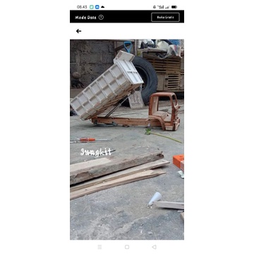 bak miniatur dump truk