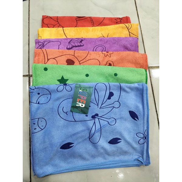 Handuk Bayi Super Lembut Dan Nyerap Karakter 50x100