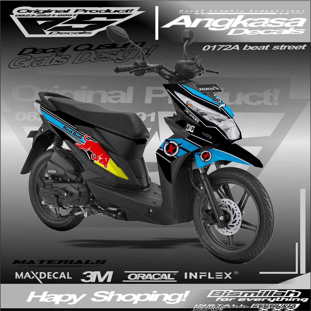 0172A DECALS STIKER FULLBODY CUSTOM MOTOR BEAT STREET 2019