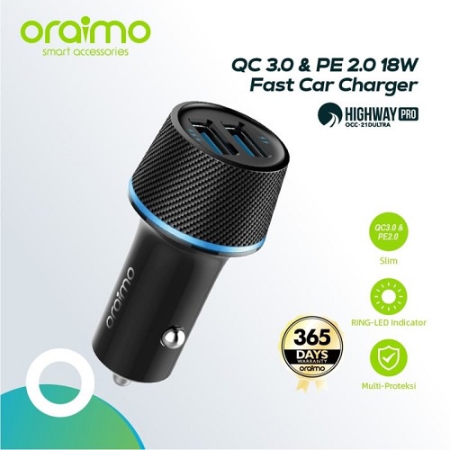 KEPALA SAVER ORAIMO OCC-21D ULTRA 2 USB QUALCOMM 3.0