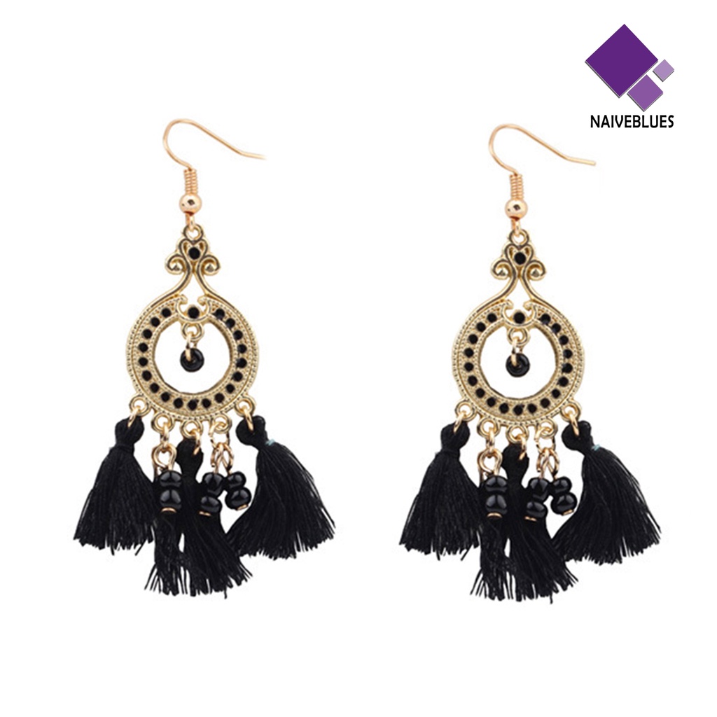 Anting Kait Juntai Bahan Alloy Gaya Bohemian Untuk Wanita