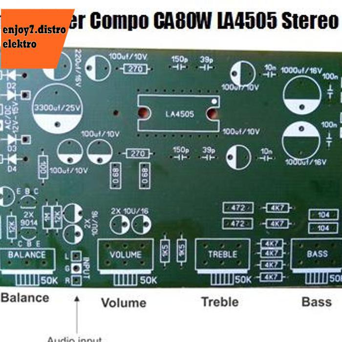 Kit Amplifier Compo Sanyo La4505 Stereo Bishele88 Segera Beli