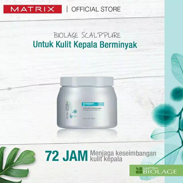 MATRIX MASKER RAMBUT Biolage Scalppure Cooling Mint Mask 500 ML UNTUK KULIT KEPALA BERMINYAK