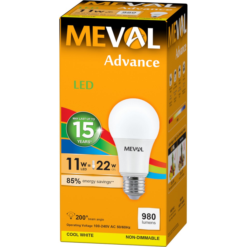 LED Bulb 11W - Cool White MEVAL
