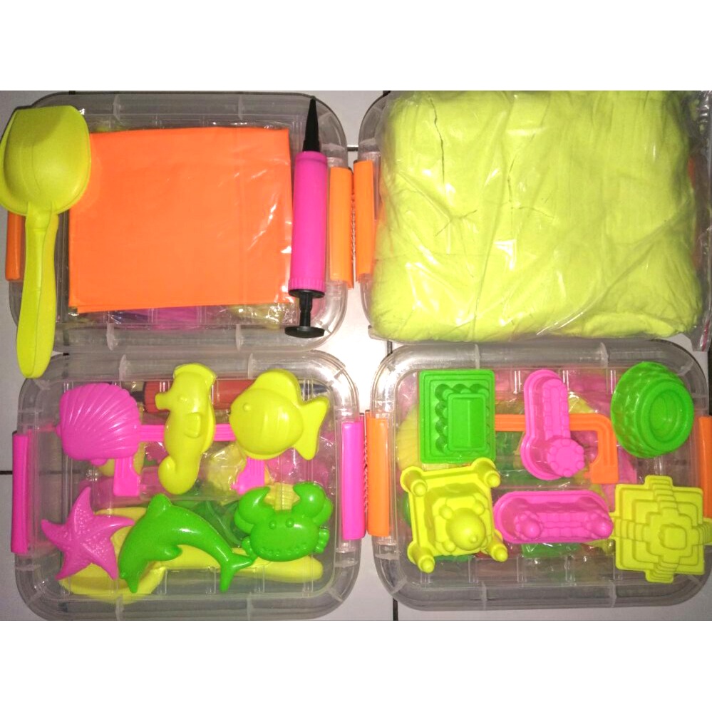 [COD] Paket Mainan Edukasi Kreatifitas Anak Paket Pasir dan Alat Cetakan Mainan Sekop Saringan Lengkap