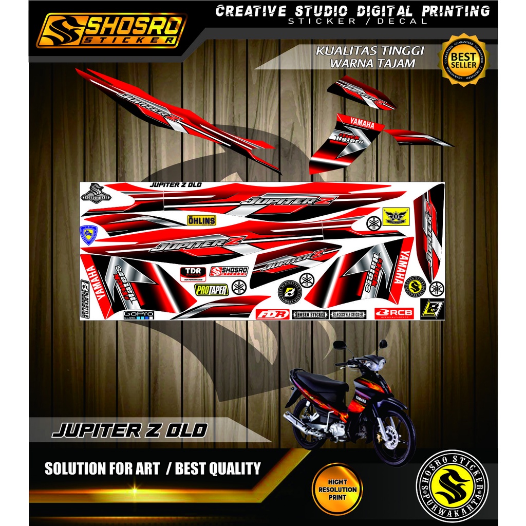 STRIPING MOTOR YAMAHA JUPITER OLD POLET STRIPING VARIASI MOTOR JUPITER Z LAMA / STIKER JUPITER Z KAR
