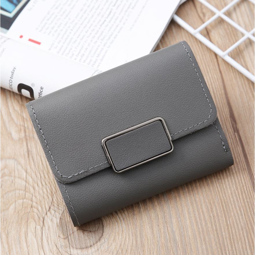 117C COD Retro Paragraf Pendek dompet Forever young Polos Dompet Wanita Import 117C