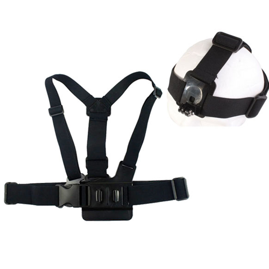 SnowHu Chest Harness Belt Strap with Head Belt for GoPro &amp; Xiaomi Yi