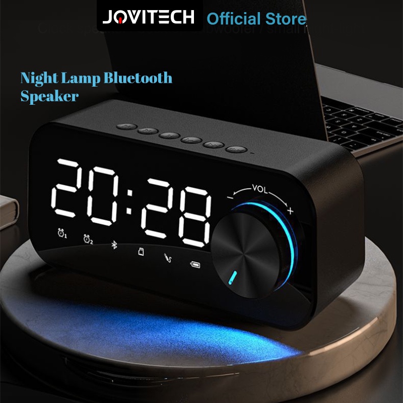 【COD】Jovitech Speaker Jam Led Bluetooth Portable Stereo Original Display Alarm Wireless S16