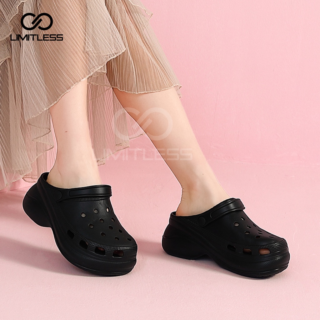 Sandal Wedges Wanita Kekinian Cantik Bakpao Empuk Sendal Baim Jelly Cewek Comfortable Sandal Fuji Tebal Terbaru