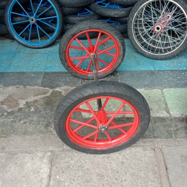 roda gerobak ruji besi pelek 14inch (mio)