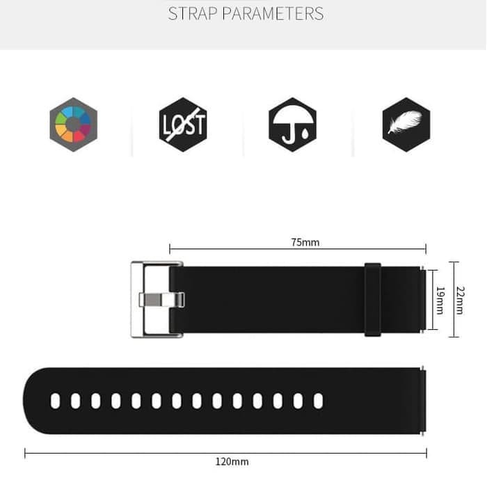 19mm Silicone Strap Haylou LS01 Silikon Strap