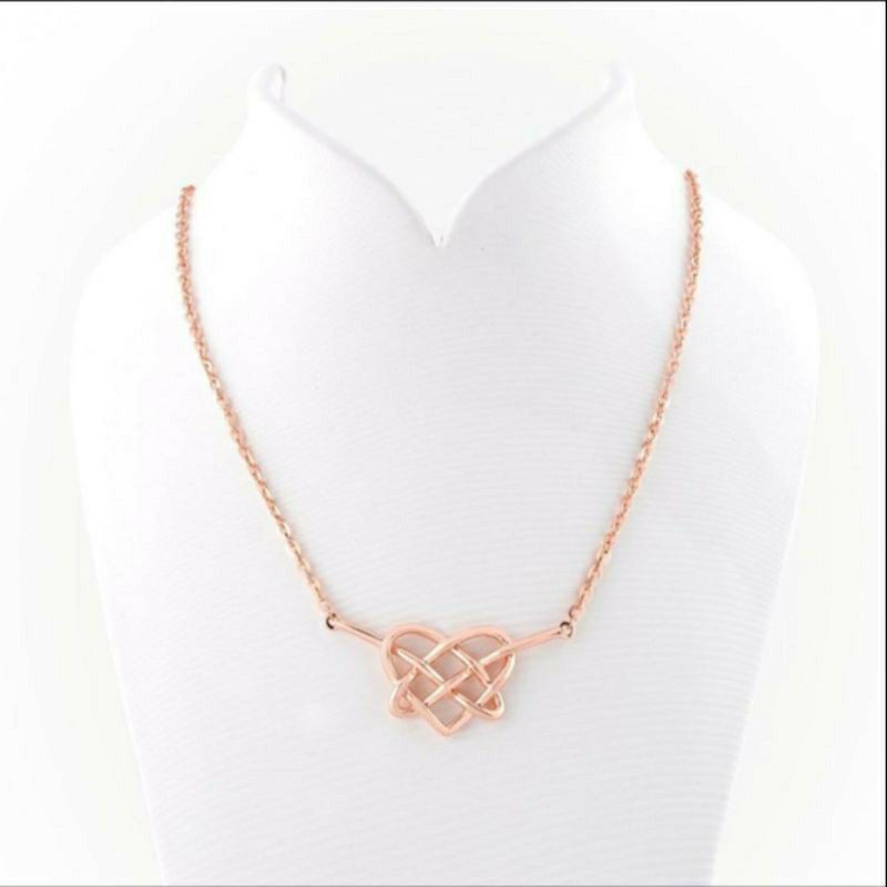 Fourfashion Kalung Titanium Ikatan Cinta Gold dan Rosegold N1803200
