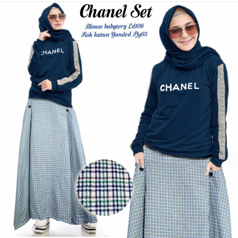 SYARI SET CHANELL MIX - GAMIS WANITA - BAJU MUSLIM WANITA - BAJU LEBARAN - HIJABERS - JERSEY PREMI