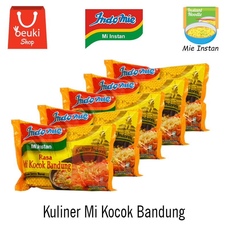 

5PCS Indomie Mi Kocok Bandung Mi Instan Kuah - 5pcs x 70gr