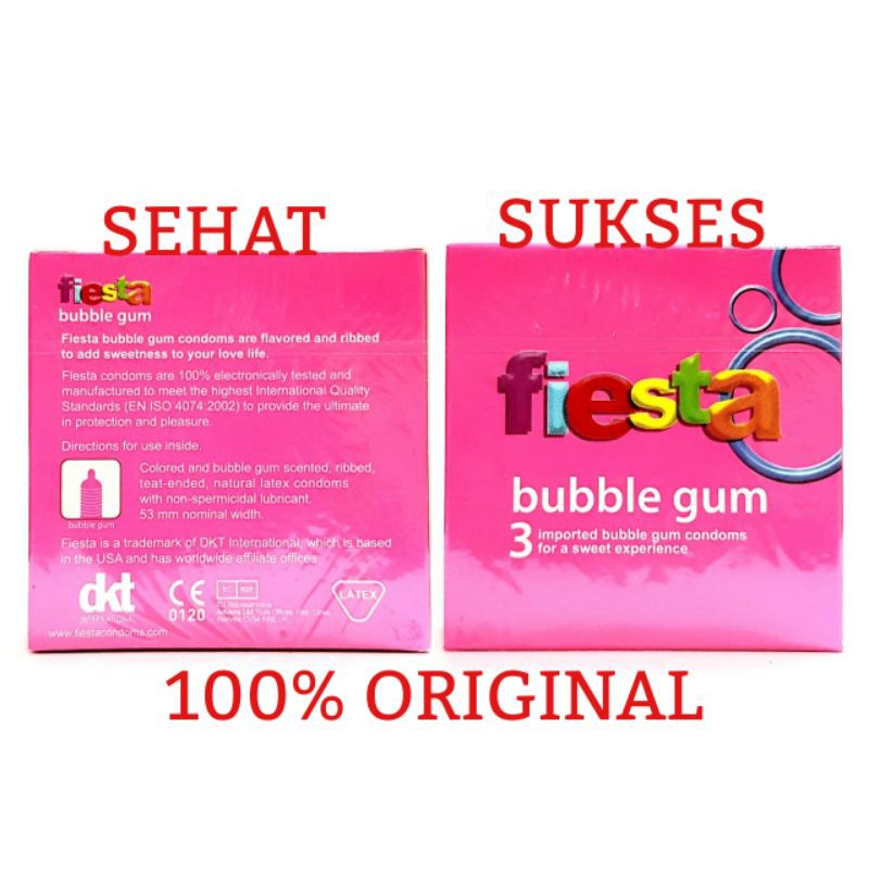 KONDOM FIESTA BUBBLE GUM ISI 3