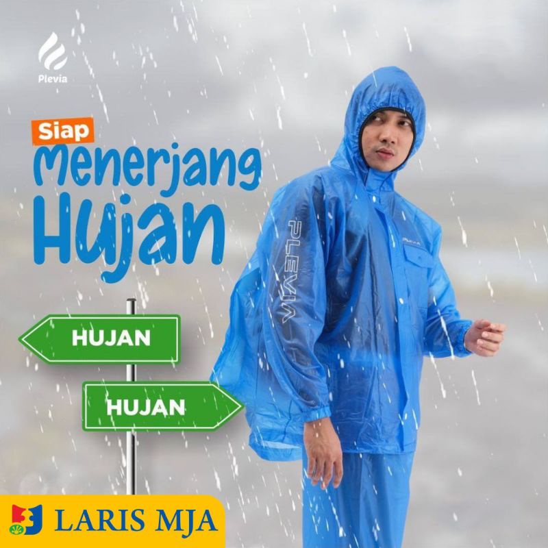 Jas Hujan Dewasa Tugas Negara Bos Transparan Plevia Backpack Pria Wanita Mantel Bening