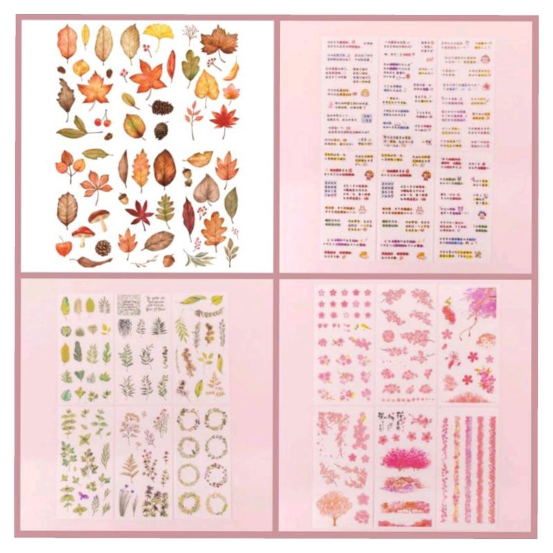 

6 lembar Sticker cantik untuk Dekorasi 002