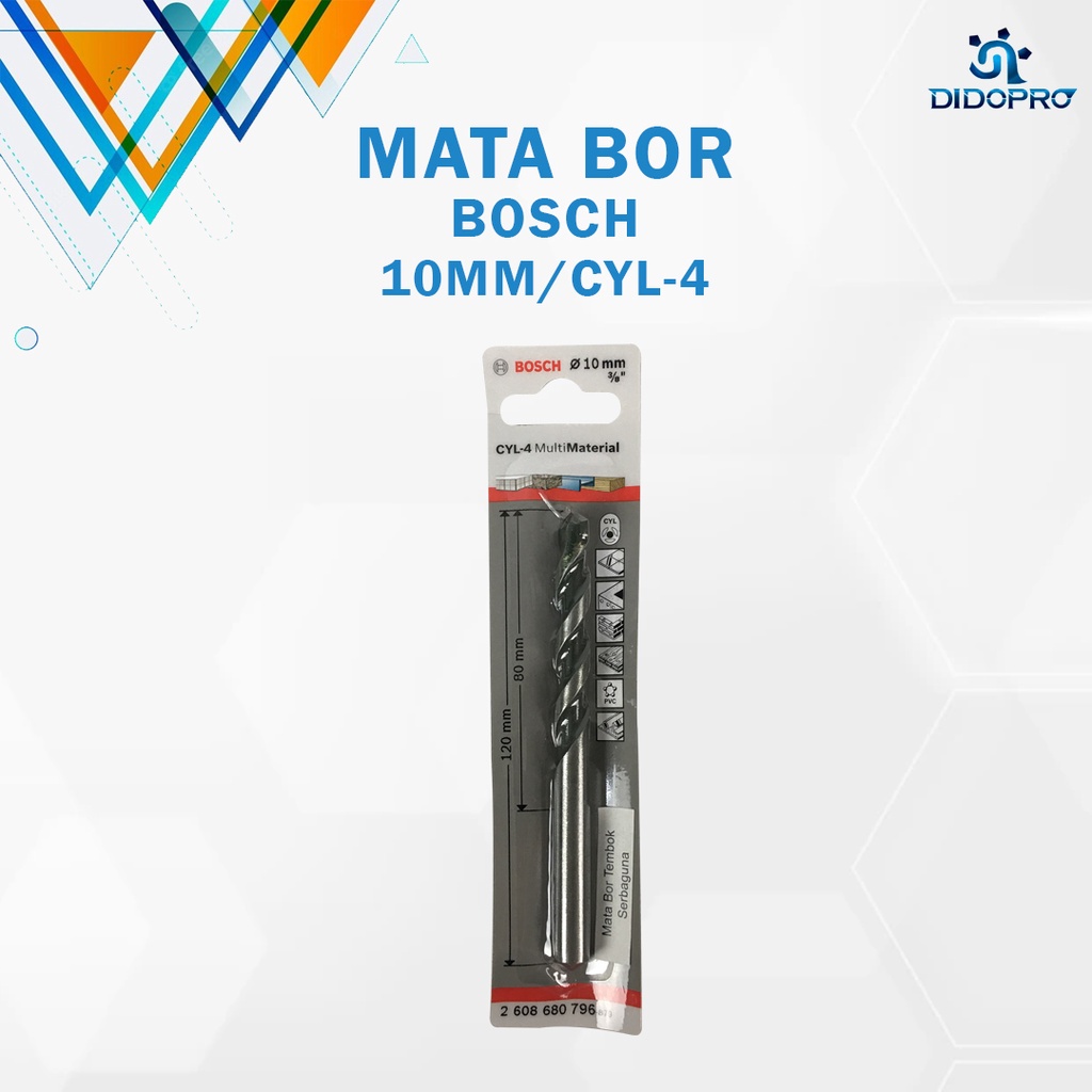 BOSCH Mata Bor Tembok / Granite Beton Besi Kayu CYL-4 10mm 10 mm Multi-Material Multifungsi