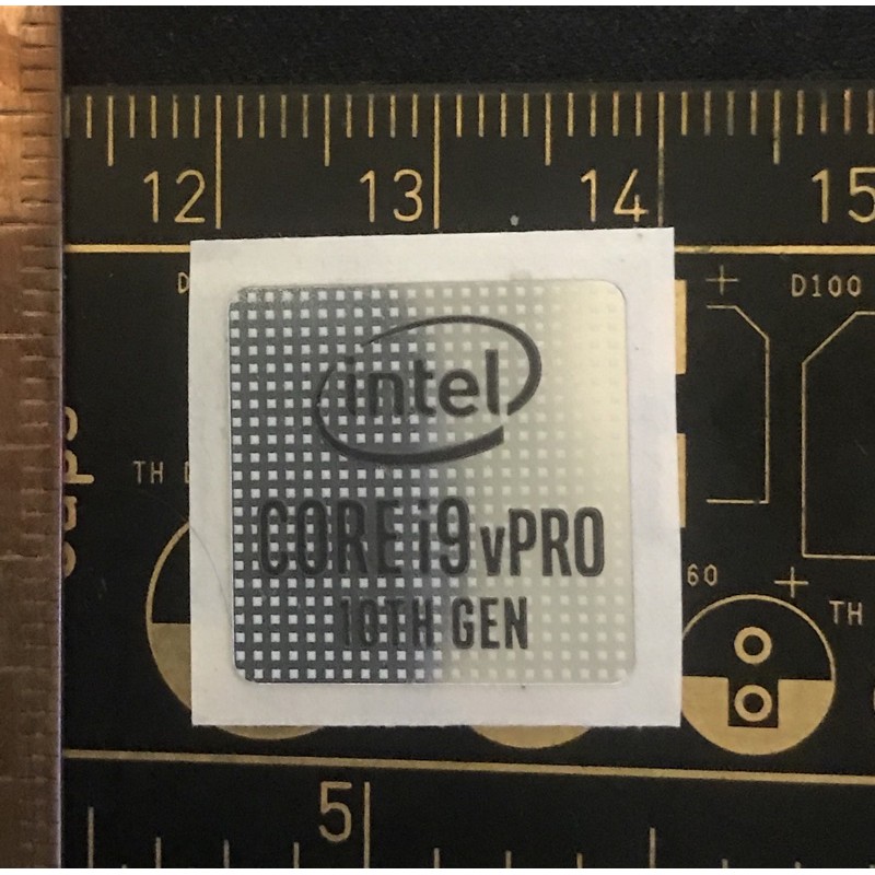 Sticker stiker logo intel Core i9 vPro 10th gen 2019 ori