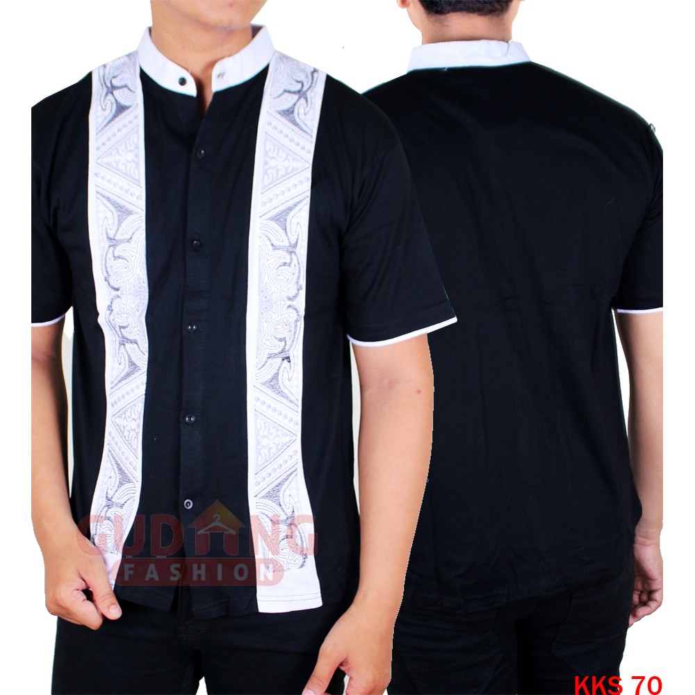 Baju Koko Lengan Pendek Modern Bordir Terbaru - KKS 70