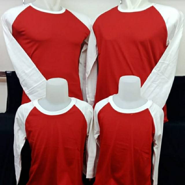 Kaos polos raglan lengan panjang pria dan wanita kaos raglan lengan panjang polos cowok cewek