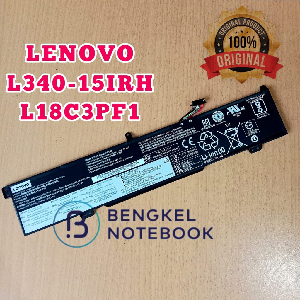 Baterai Lenovo Ideapad L340-15IRH L340-17IRH L18C3PF1 L18M3PF1 SB10W67243