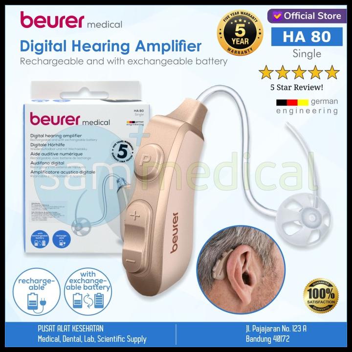 Terbaru Beurer Digital Hearing Aid Amplifier Single / Alat Bantu Dengar Ha 80