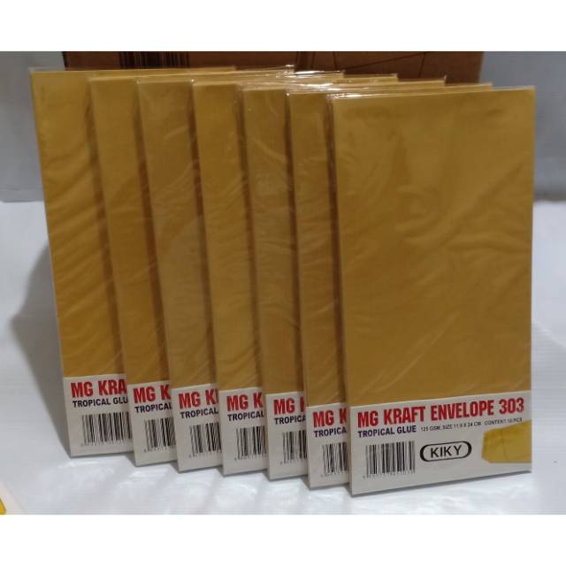 

Amplop coklat murah 303 ukuran kabinet 11.9x24 cmmerk kiky tebal 125 gsm.isi 10 pcs