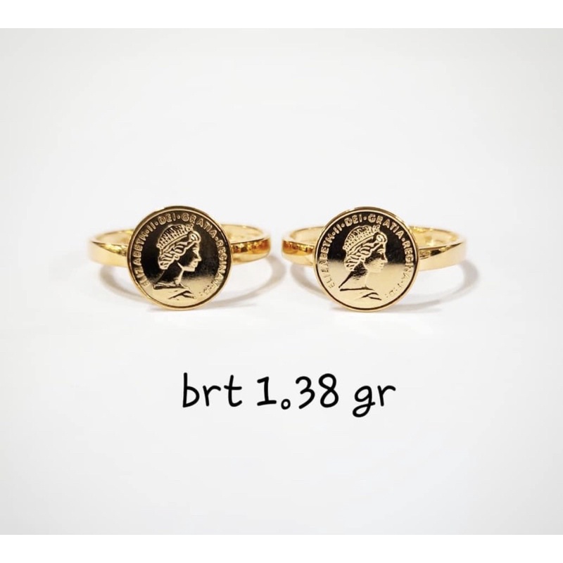 Cincin UBS gold emas asli kadar 375 variasi koin