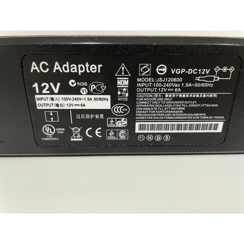 Adaptor 12V 6A / Power Supply DC 12 Volt 6 Ampere