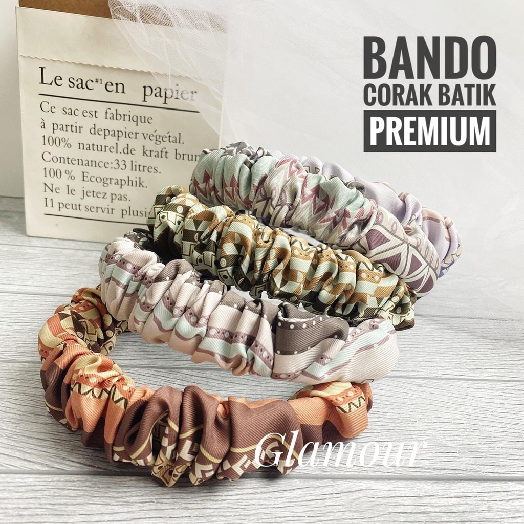 Bando scrunchie NAGITA|Awan motif ala korean style/  Scrunchie Shakira Shine| BATIK