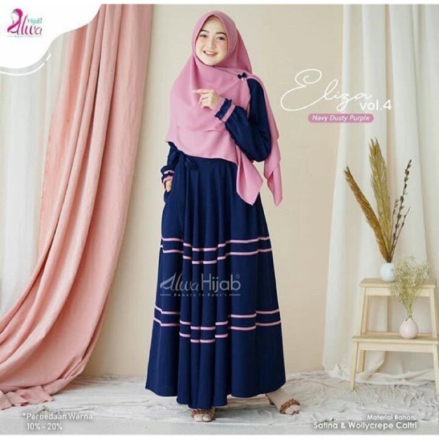 1 SET GAMIS + HIJAB GAMIS ELIZA