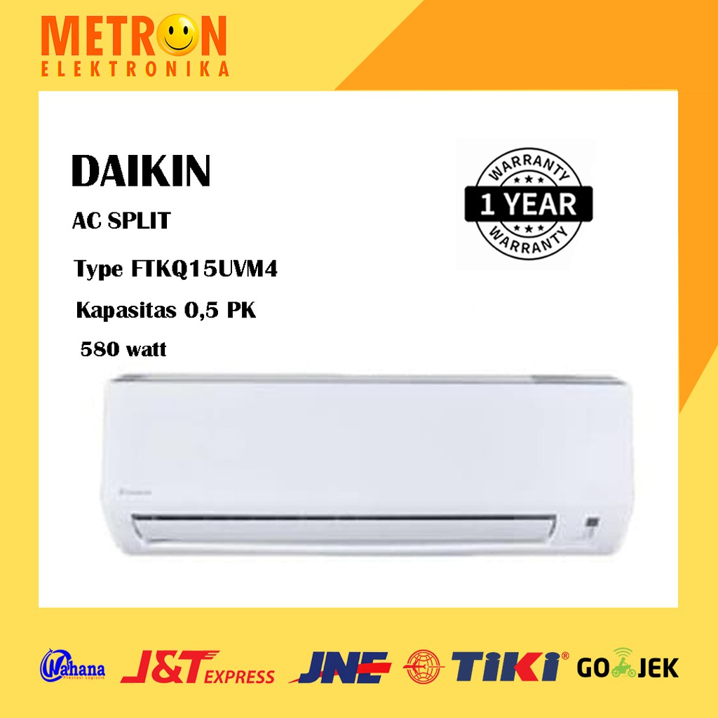 DAIKIN FTKQ 15UVM4 / AIR CONDITIONER AC SPLIT 0,5 PK / FTKQ15UVM4