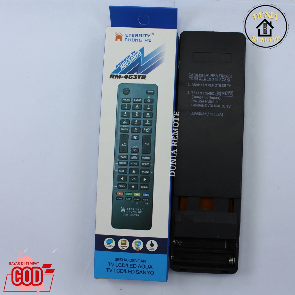 Remot Remote TV Aqua Sanyo HAIER MULTI LCD LED Universal type 463