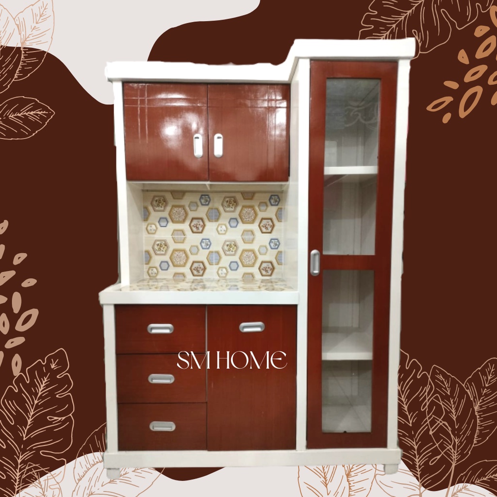 Lemari Sayur 2Pintu 3Pintu/ Lemari Dapur / Rak Piring Kayu Minimalis 2Pintu/ Rak Piring Duco/ Rak Da