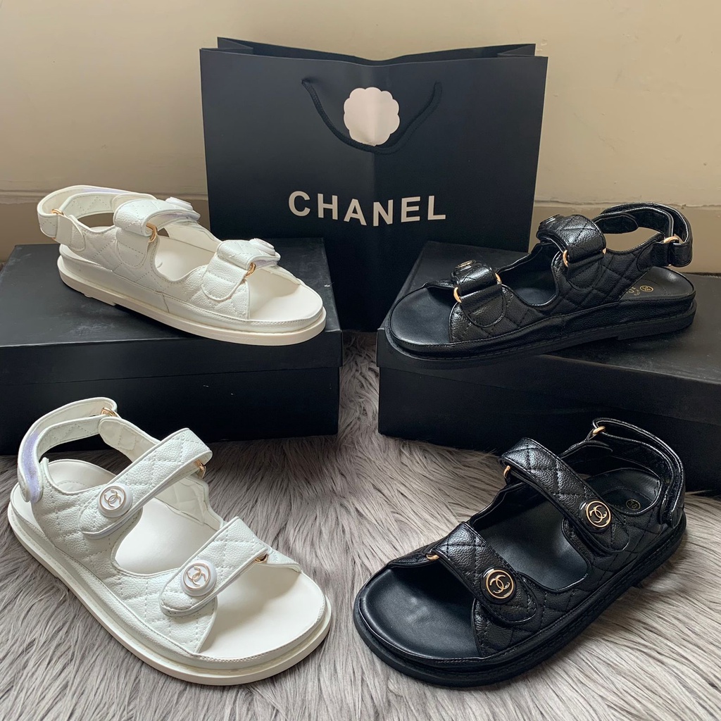 SANDAL WANITA CHS-3674 TWO STRAPS + FREE BOX PAPERBAG