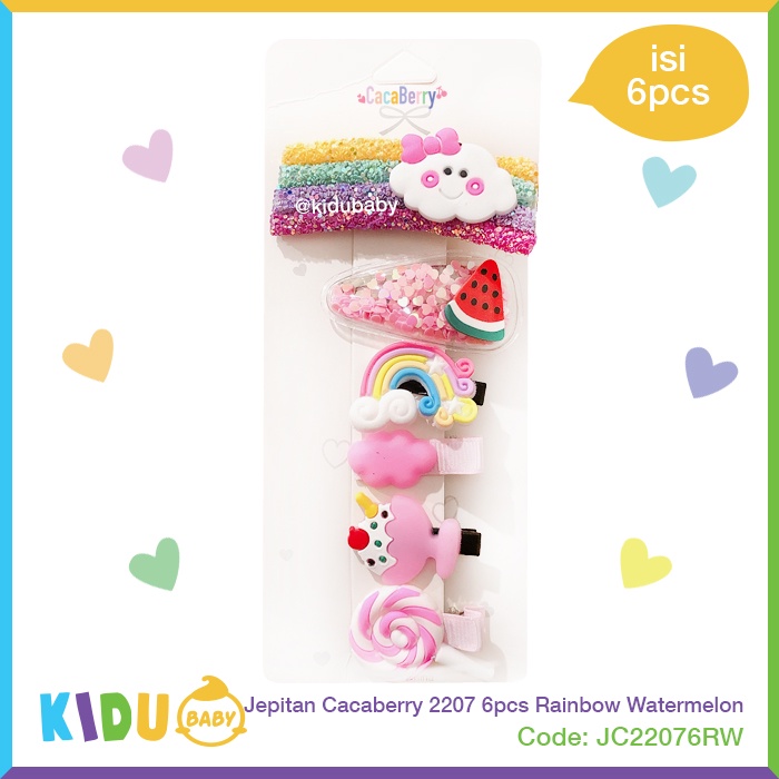 Jepitan Cacaberry 2207 6pcs Jepitan Rambut Jepitan Aksesoris Rambut Bayi dan Anak Kidu Baby