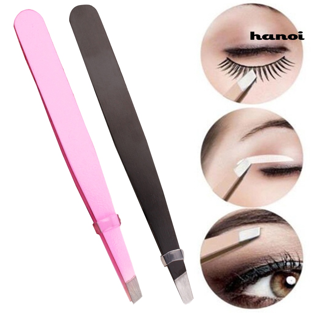 HQTM_Eyebrow Tweezer Anti-Slip Eyes Hair Shaping Stainless Steel Colorful Rust-Proof Makeup Tweezer for Facial