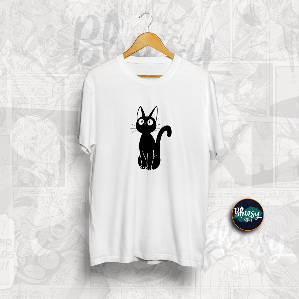 Kaos Anime GHIBLI KIKI DELIVERY SERVICE CAT / Kaos KUCING JIJI GHIBLI